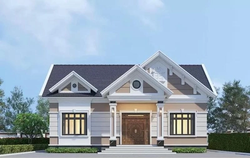 mẫu nhà cấp 4 đẹp ở nông thôn mang phong cách Việt hiện đại