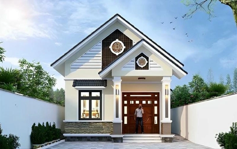 mẫu nhà cấp 4 mái thái 5x15 tinh tế cho gia đình nhỏ