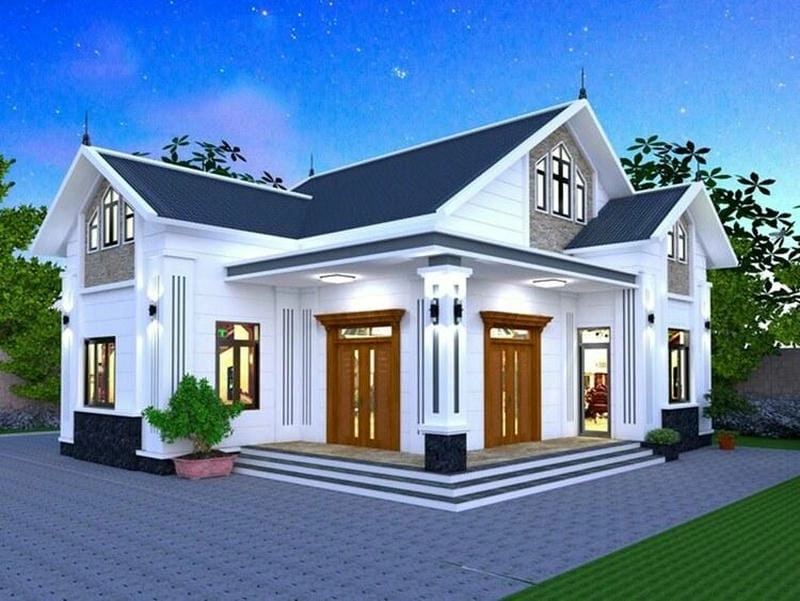 Ngắm nhìn mẫu nhà cấp 4 mái thái 120m2 cùng mẫu nhà cấp 4 mái thái đơn giản