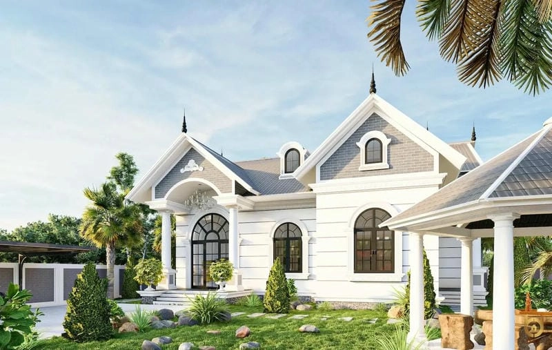 Ấn tượng với mẫu nhà cấp 4 mái thái 4 phòng ngủ đẹp tại vùng quê