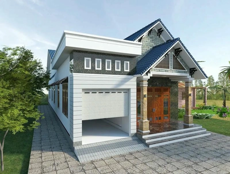 Thân thiện thiên nhiên cùng mẫu nhà cấp 4 mái thái nông thôn