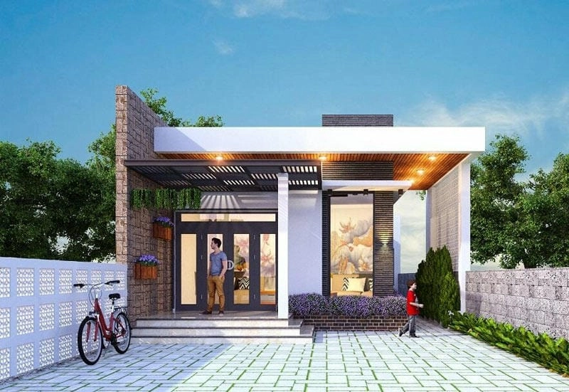 Chiêm ngưỡng gợi ý mẫu nhà cấp 4 nông thôn đẹp nhất lên xây mẫu 02