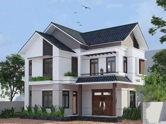 Khám phá mẫu nhà chữ l 2 tầng hiện đại sang trọng