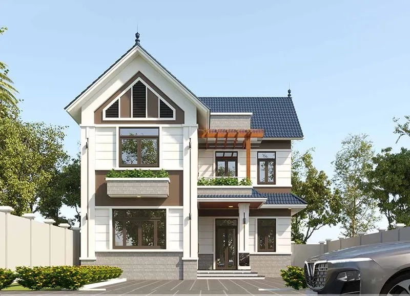 Xem ngay mẫu nhà chữ l 2 tầng đẹp hiện đại cuốn hút