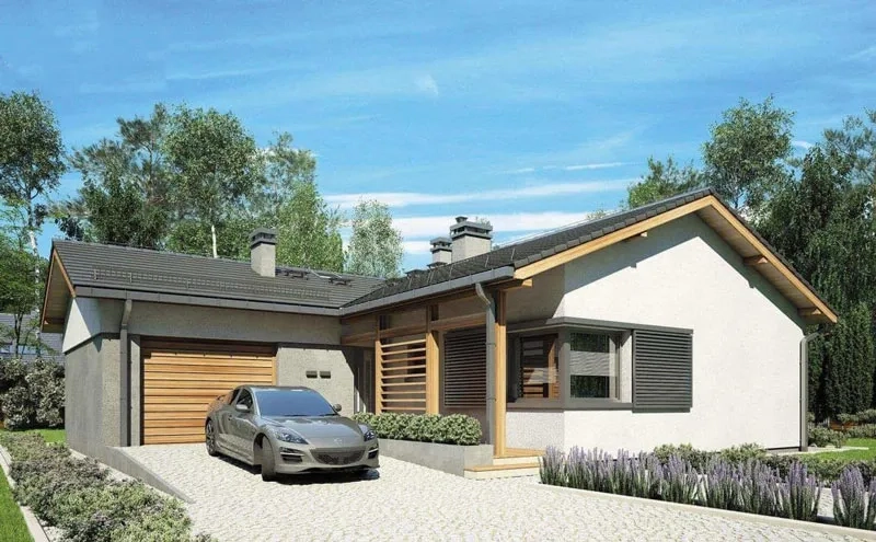 Tham khảo mẫu nhà chữ l 1 tầng 3 phòng ngủ tiện nghi