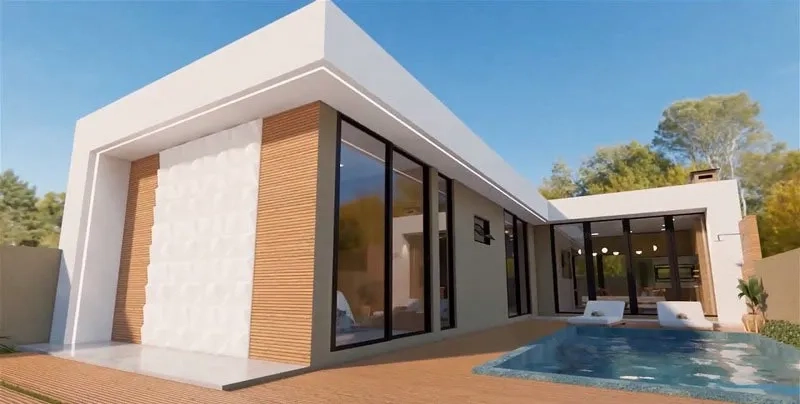 Khám phá mẫu nhà chữ l 1 tầng 2 phòng ngủ đẹp ấn tượng