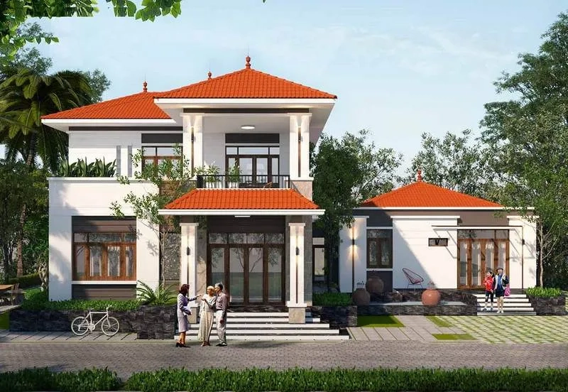 Ngắm nhìn mẫu nhà chữ l mái nhật 2 tầng hiện đại