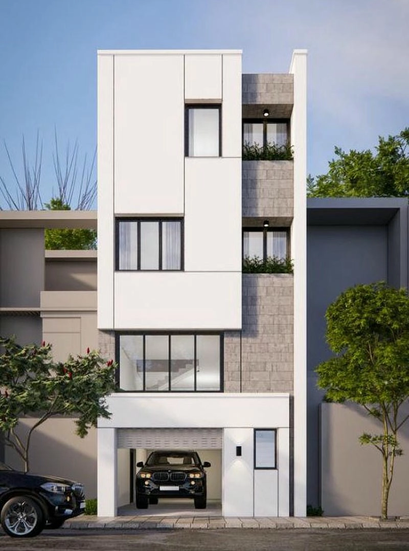 Ý tưởng mẫu nhà ống tầng hầm sang trọng tinh tế