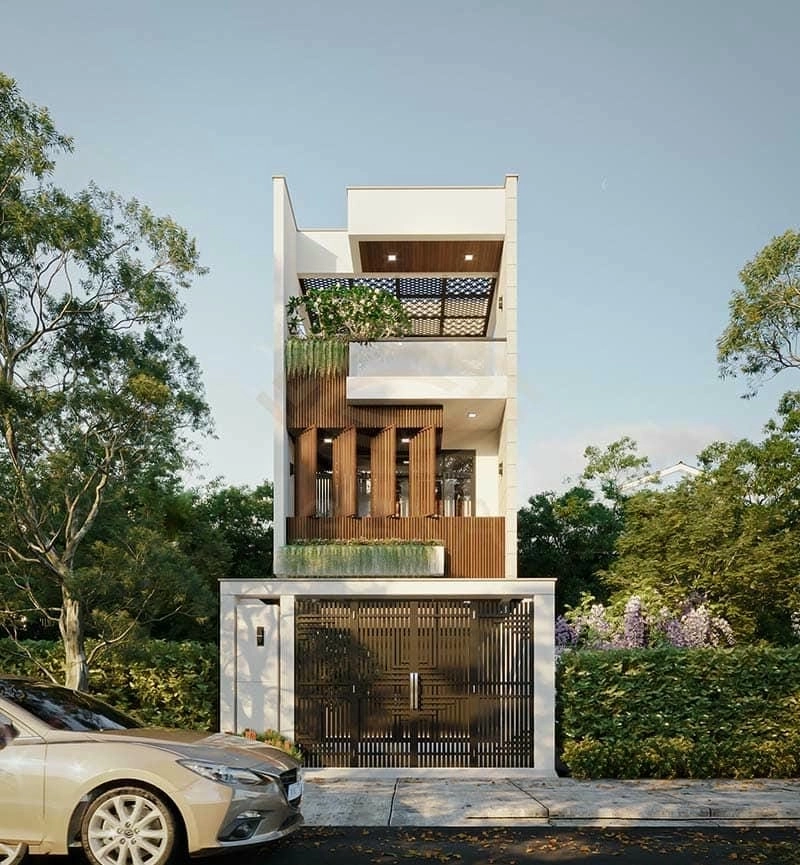 4x12 mẫu nhà 1 trệt 2 lầu hiện đại nhỏ gọn hợp túi tiền