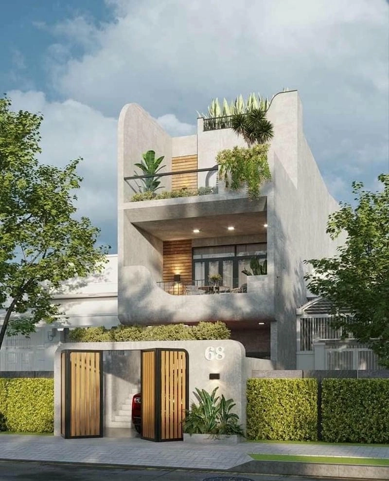 mẫu nhà 1 trệt 2 lầu đẹp lựa chọn xây dựng phố hiện đại