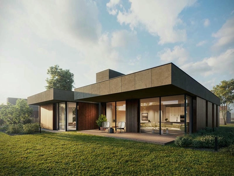 Khám phá mẫu nhà mái bằng 1 tầng 1 tum hiện đại