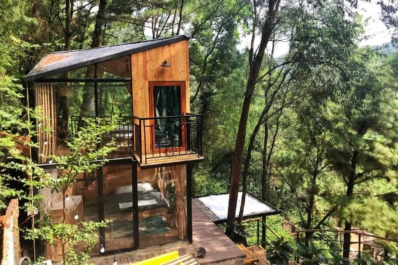 màu nhà gỗ homestay phối màu ấm áp hài hòa