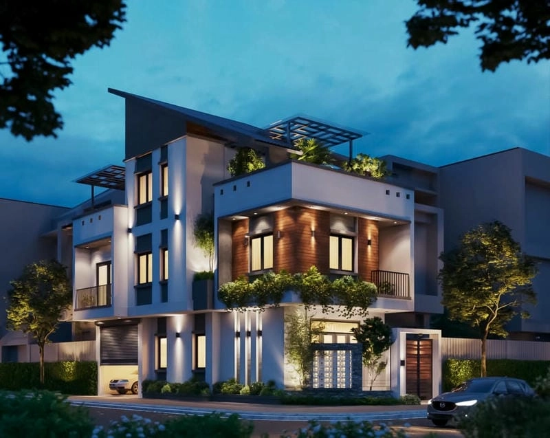 nhà phố lô góc đẹp kiến tạo không gian sống đẳng cấp