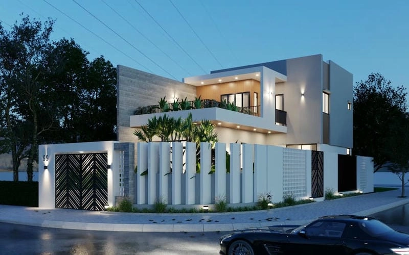 thiết kế nhà lô góc đẹp hiện đại tiện nghi đậm cá tính