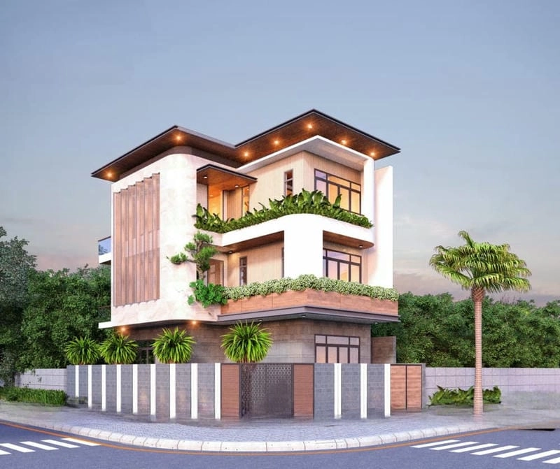 mẫu nhà lô góc 2 mặt tiền đẹp nổi bật ở mọi khu đô thị