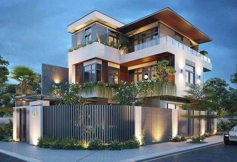 nhà phố lô góc tiện ích và hợp xu hướng kiến trúc