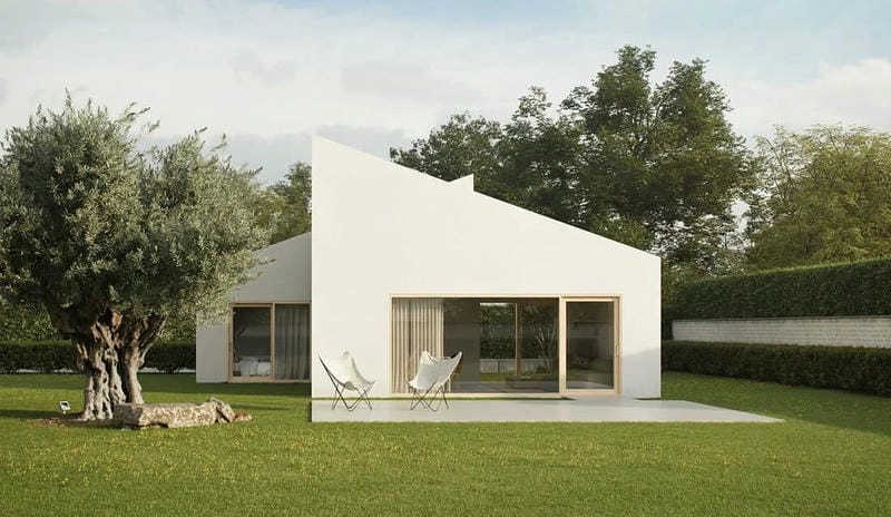 nhà biệt thự kính hiện đại sang trọng và chan hòa thiên nhiên