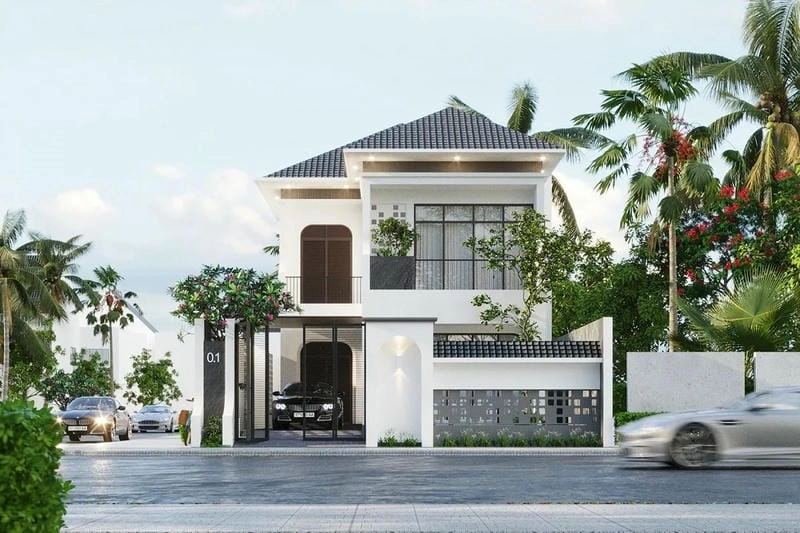 nhà 2 tầng lô góc thoáng mát phù hợp mọi diện tích