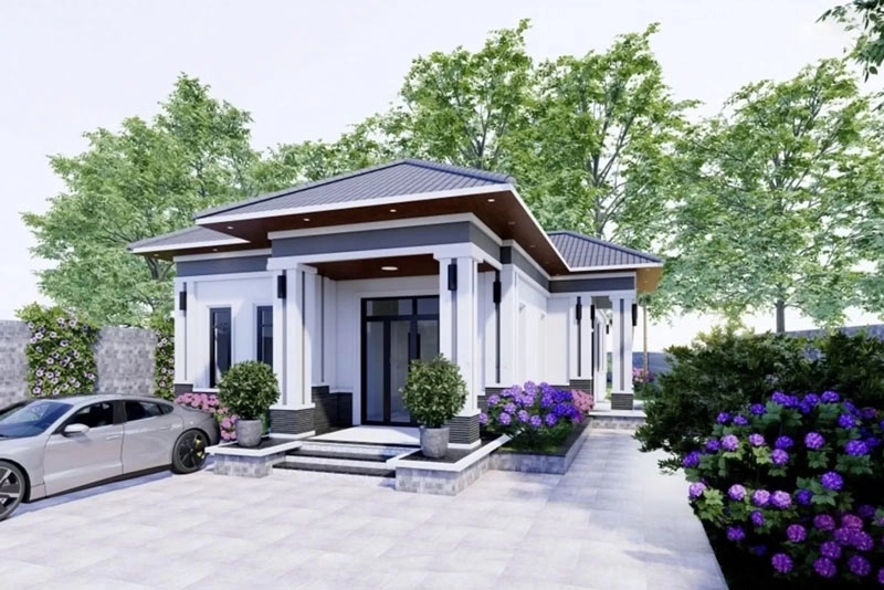 Ý tưởng mái nhật một tầng phù hợp nông thôn phố thị