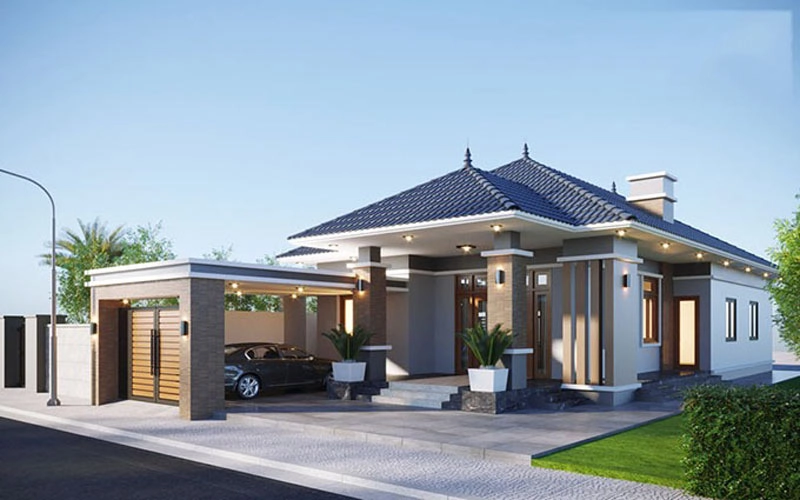Chiêm ngưỡng mái nhật 1 tầng tân cổ điển tinh tế