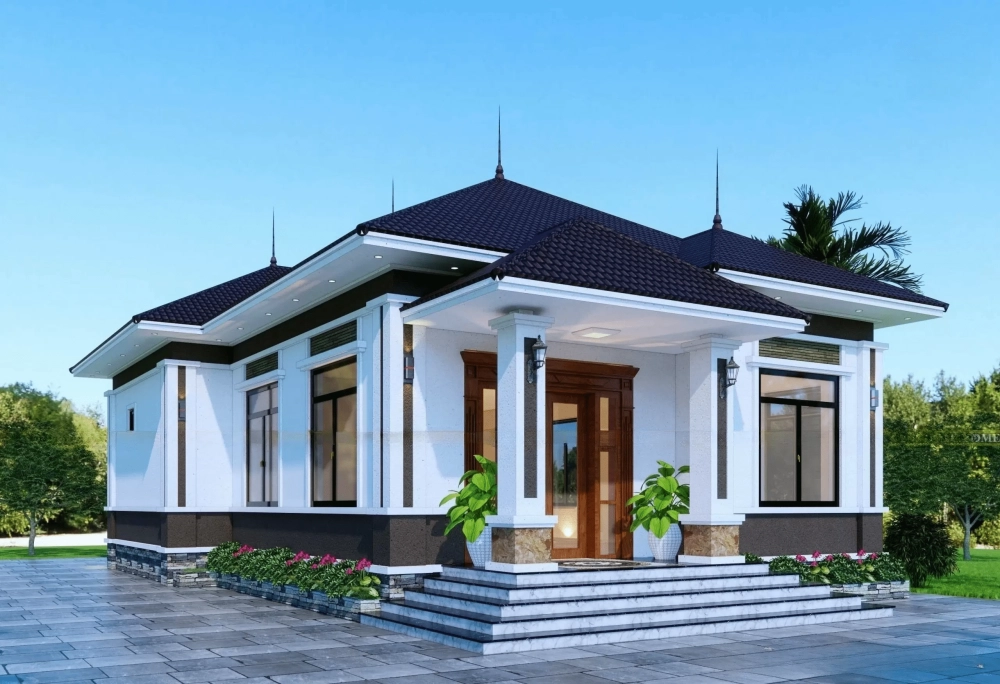 Gợi ý mẫu nhà mái nhật cấp 4 3 phòng ngủ cho gia đình đông người