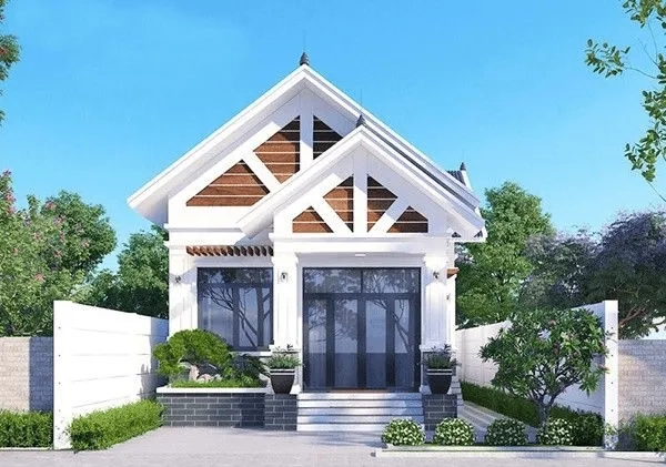 Tối ưu công năng với mẫu nhà mái thái 1 tầng 3 phòng ngủ 1 phòng thờ