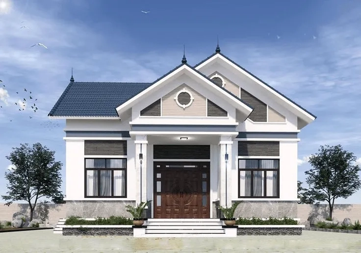 Nhỏ gọn với mẫu nhà mái thái 2 phòng ngủ tiện lợi