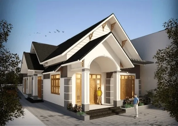 Tiết kiệm mà đẹp với mẫu nhà mái thái đơn giản hiện đại