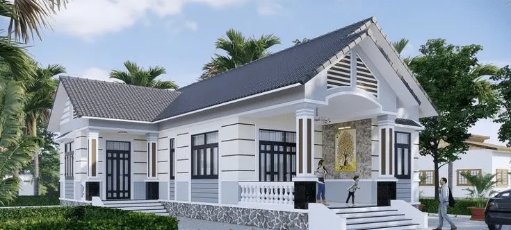 Ngắm mẫu nhà mái thái một tầng đẹp chuẩn phong cách