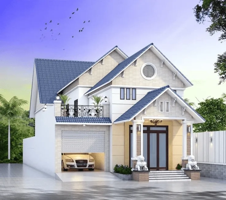 Thư giãn cùng mẫu nhà mái thái sân vườn thoáng đãng