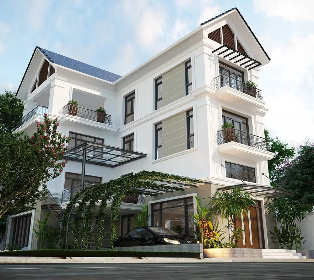 Khám phá mẫu nhà mái thái ngang 9m hiện đại mẫu nhà mái thái 3 tầng