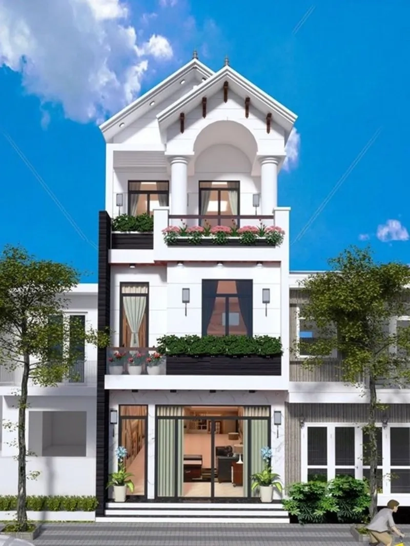Tiết kiệm với mẫu nhà mái thái đẹp giá dưới 400 triệu mẫu nhà mái thái 3 tầng