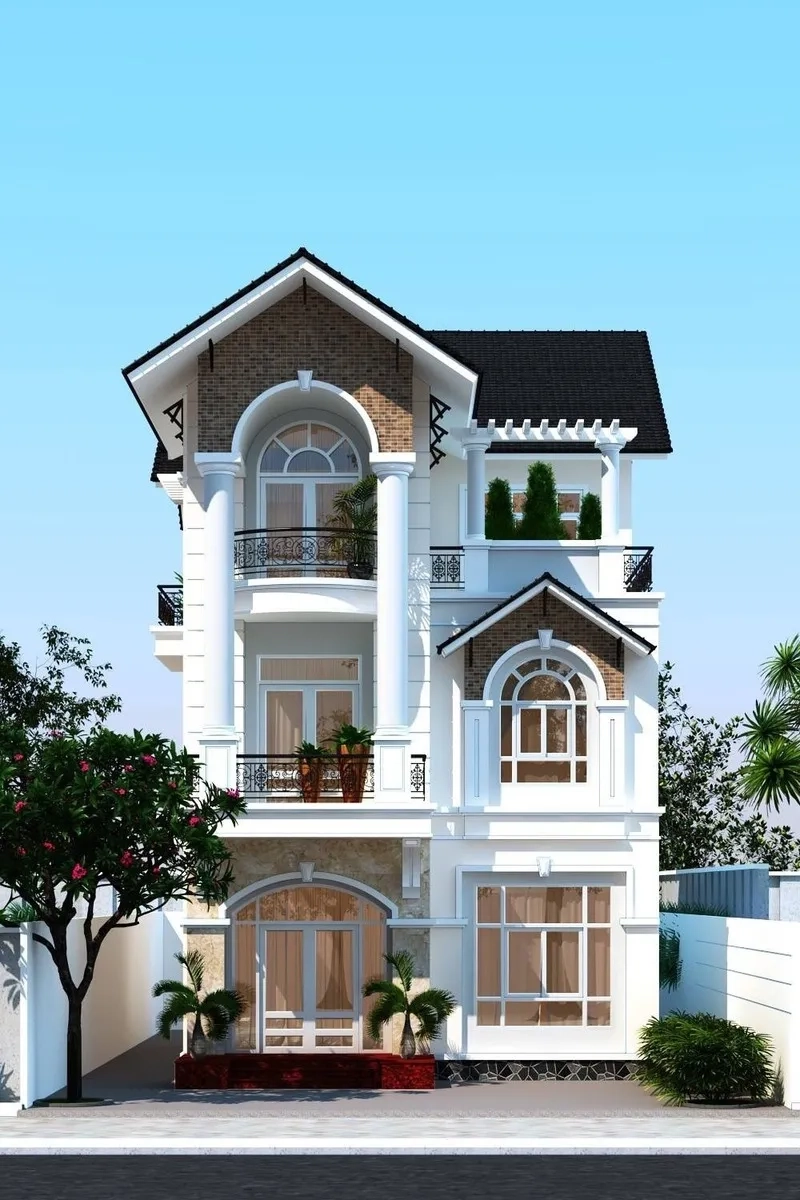 Xem ngay mẫu nhà mái thái hiện đại tiện nghi mẫu nhà mái thái 3 tầng