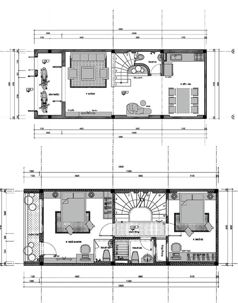 Mẫu nhà ống ngang 6m kiểu dáng trẻ trung hợp xu hướng