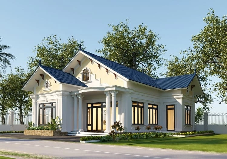 Xem ngay mẫu nhà cấp 4 mái thái 2 phòng ngủ