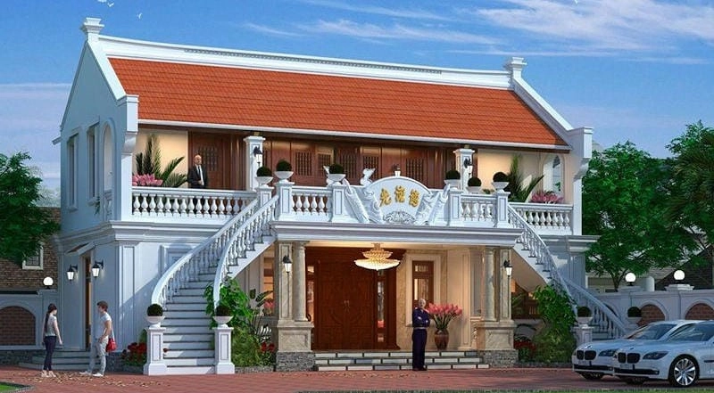 mẫu nhà thờ gỗ 3 gian đẹp mộc mạc sang trọng tinh tế