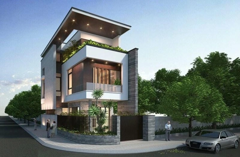 Tận dụng ánh sáng tự nhiên mẫu nhà 2 tầng 1 tum đẹp hiện đại