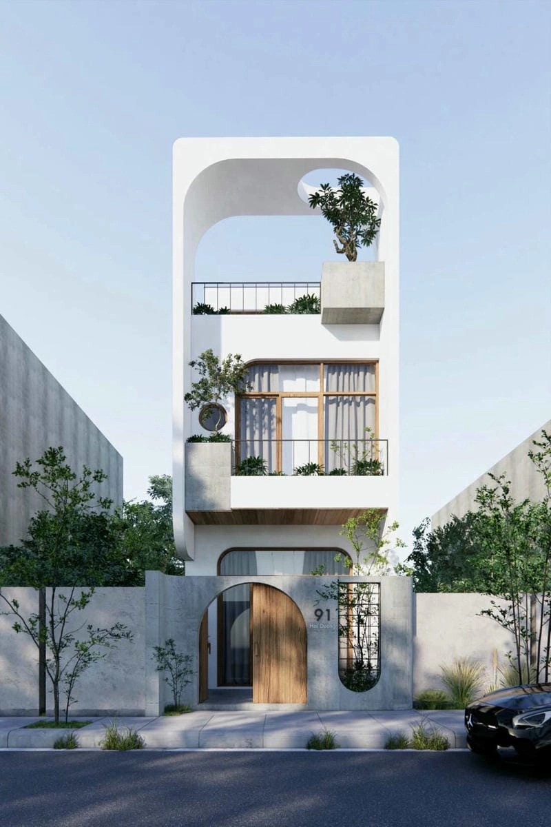 Chi tiết bản vẽ mẫu nhà 5x20 2 tầng 1 tum hài hòa