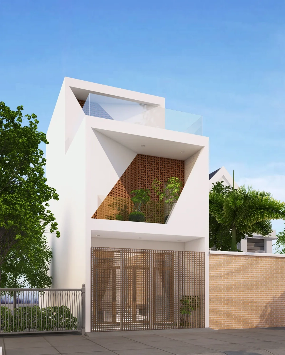 Khám phá mẫu nhà ống 2 tầng hiện đại 2020 thiết kế nhà ống hiện đại