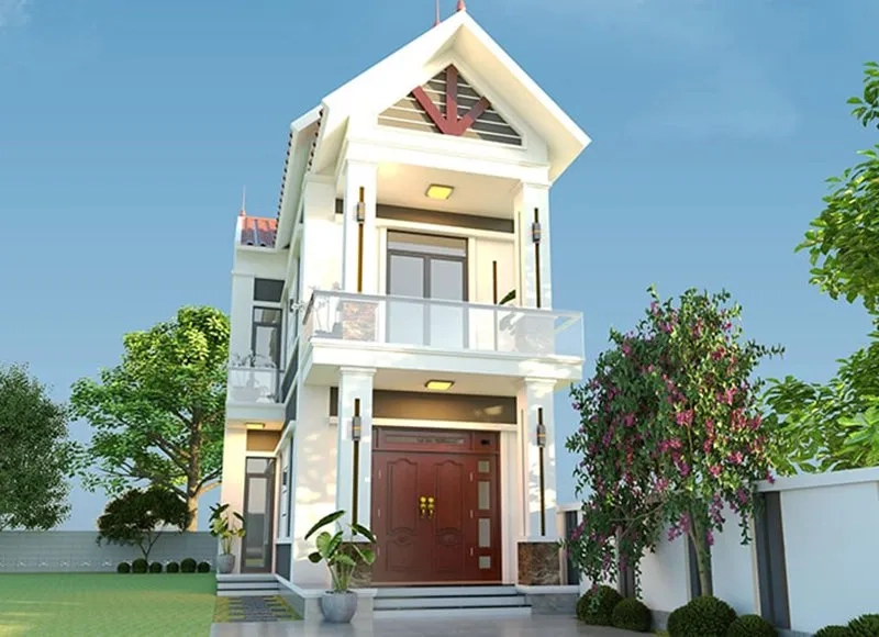Xem mẫu nhà ống 2 tầng mặt tiền 5m mái thái nhà ống mái thái