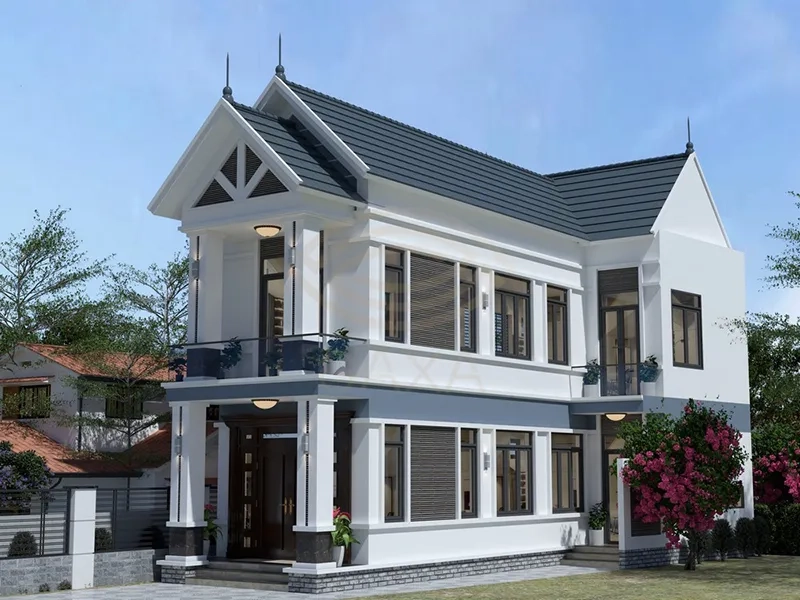 Tham khảo mẫu nhà ống 2 tầng mái thái đẹp chuẩn nhà ống mái thái