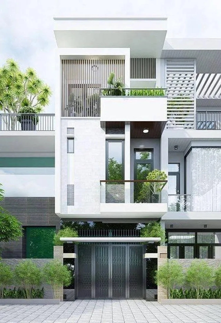 Phong cách mẫu nhà ống 2 tầng đẹp, hiện đại tối giản mẫu nhà ống đẹp