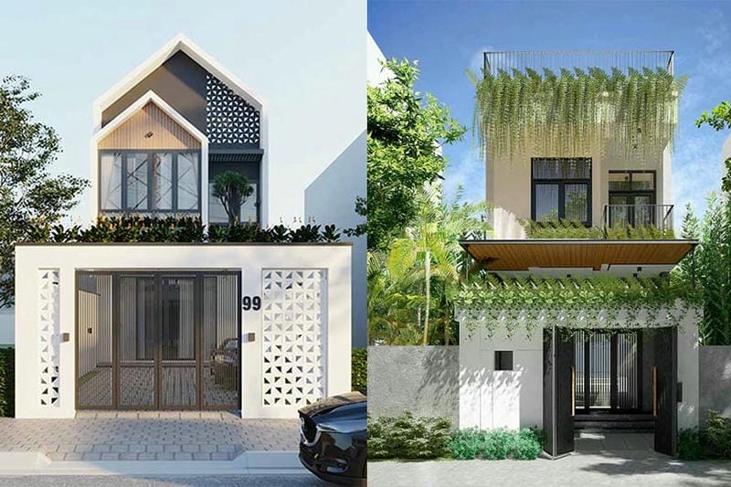 nhà phố mẫu nhà 1 trệt 1 lầu 5x20 thiết kế tiết kiệm diện tích