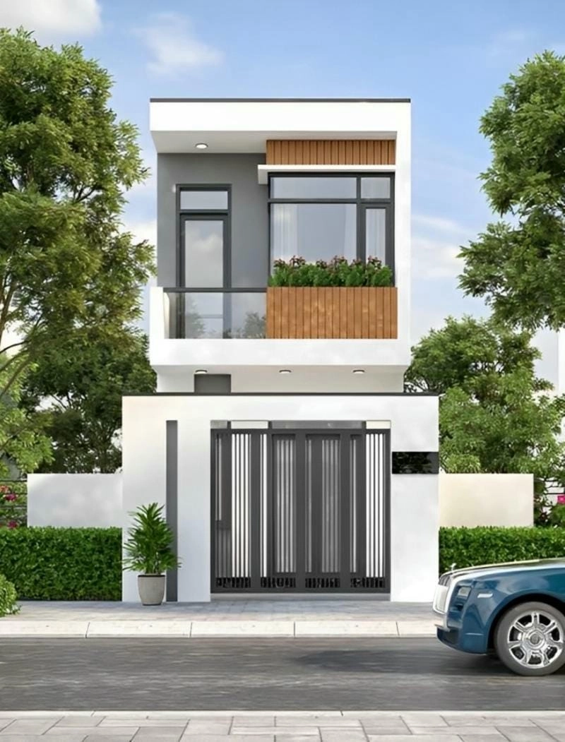 mẫu nhà phố 1 trệt 1 lầu 1 tum tiện ích sang trọng đầy đủ