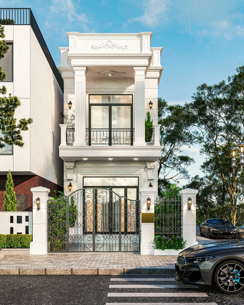 Chiêm ngưỡng mẫu nhà phố mặt tiền 8m 2 tầng rộng rãi