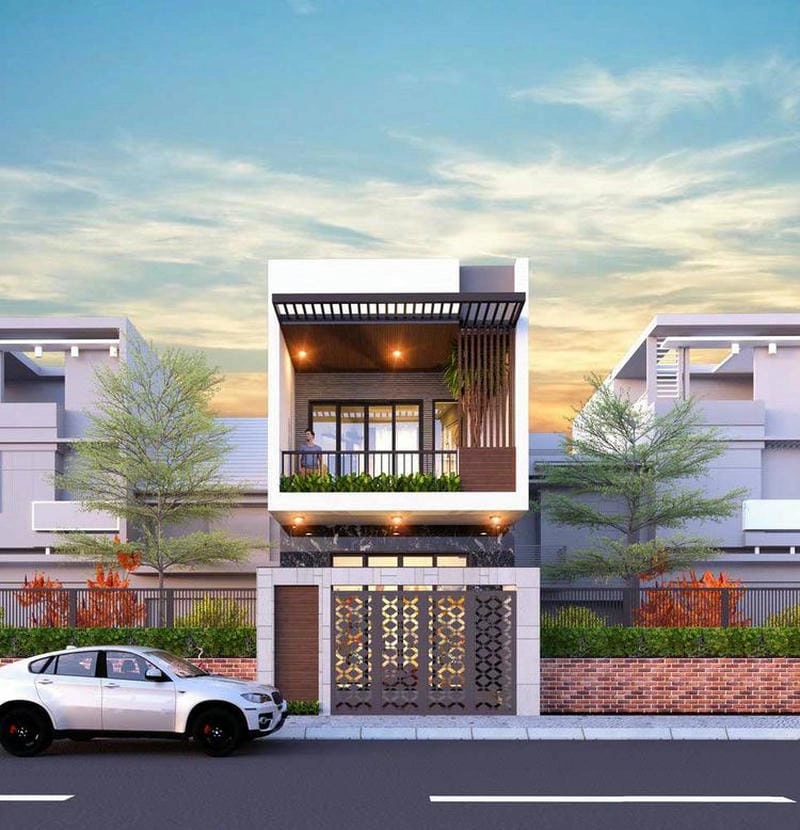 nhà ống mẫu nhà phố 2 tầng 5x15 tiện nghi bố trí thông minh