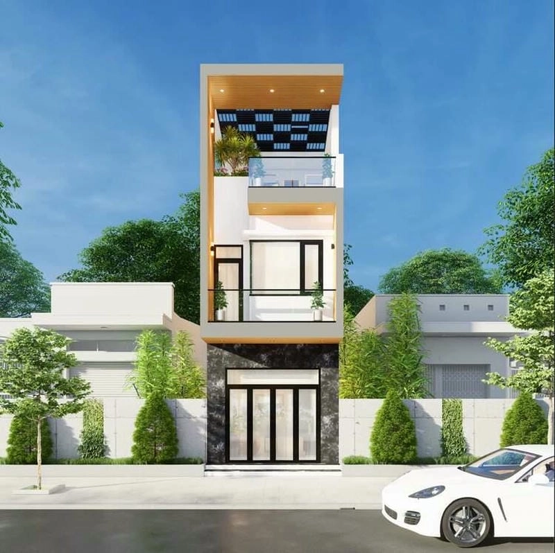 mẫu nhà phố 2 tầng 5x16 không gian rộng thoáng tiện nghi
