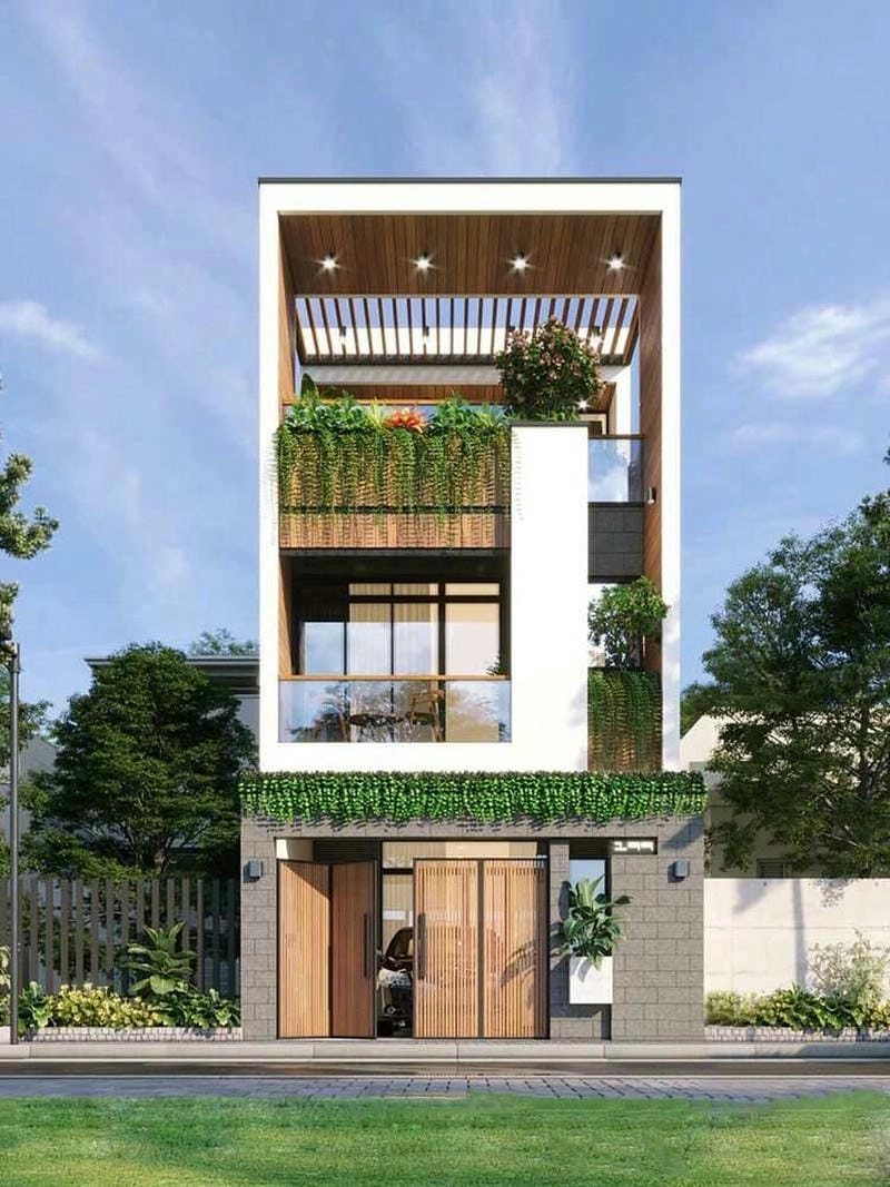 mẫu nhà phố 2 tầng 4x12m thiết kế gọn gàng hiện đại