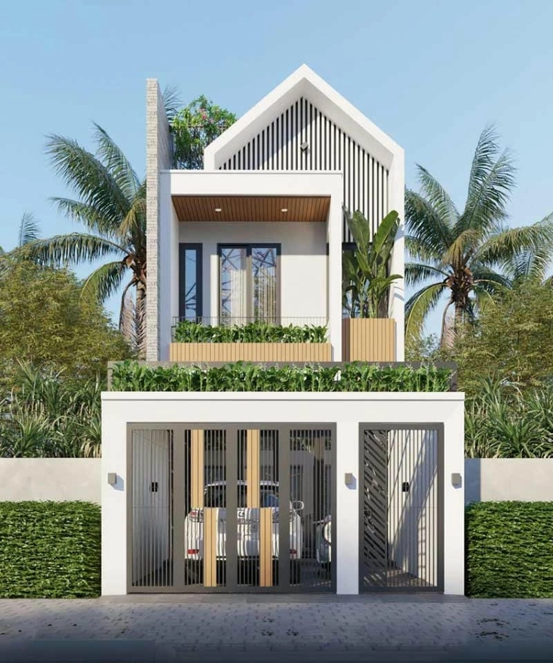 mẫu nhà phố có chiều rộng 3.5m mặt tiền tận dụng diện tích sáng tạo