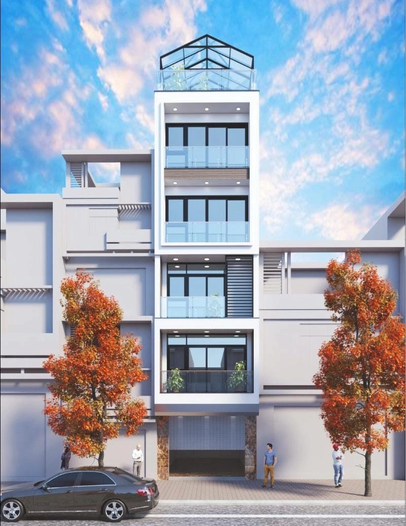 Ngắm nhìn mẫu nhà phố 5 tầng đẹp ấn tượng